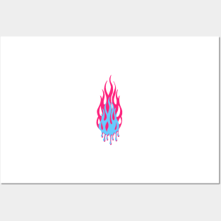 Dripping flames Posters and Art